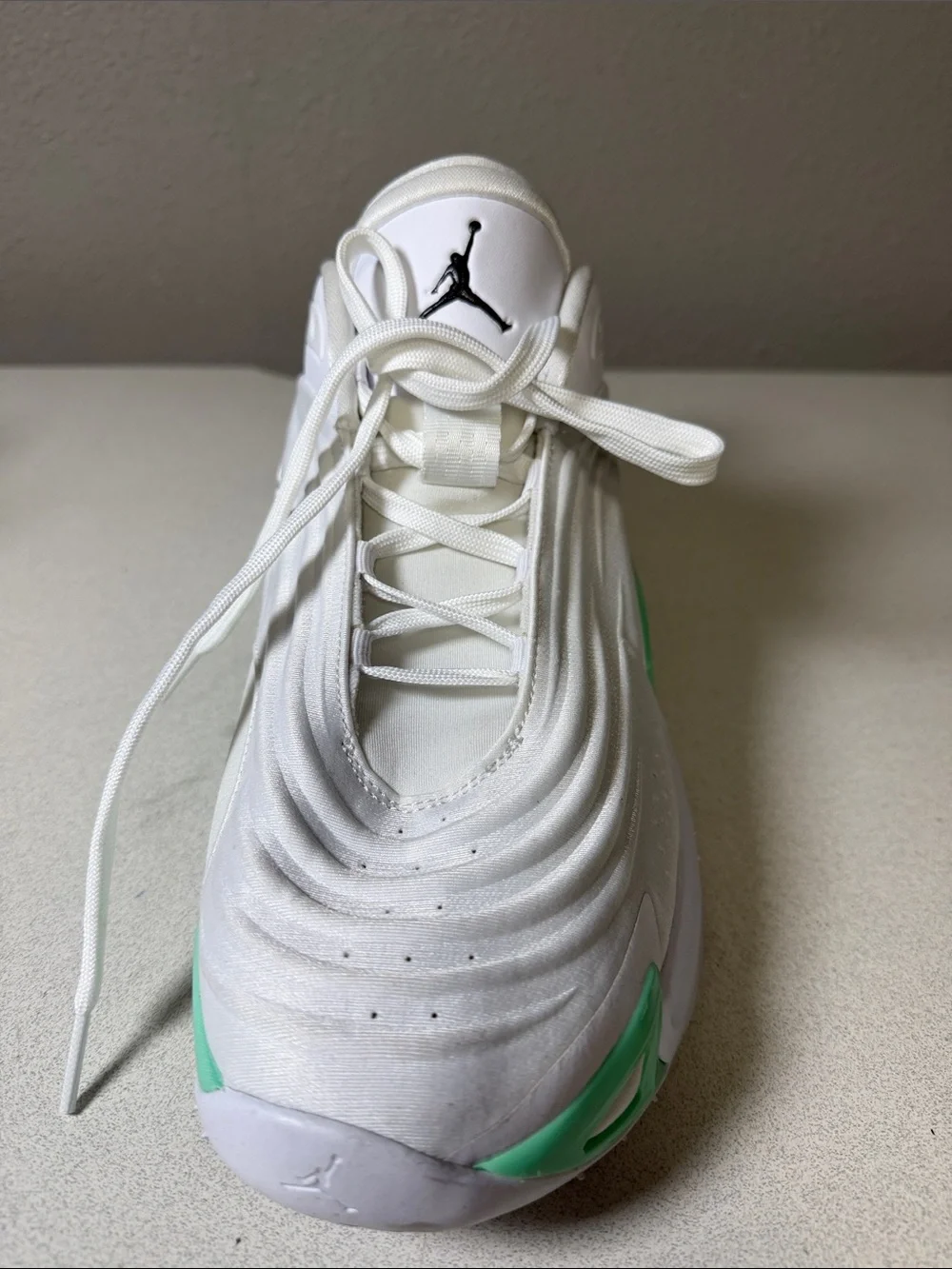 Nike White Sneakers with Mint Green and Neon Pink Accents